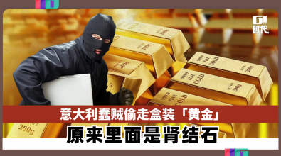 意大利蠢贼偷走盒装「黄金」 原来里面是肾结石