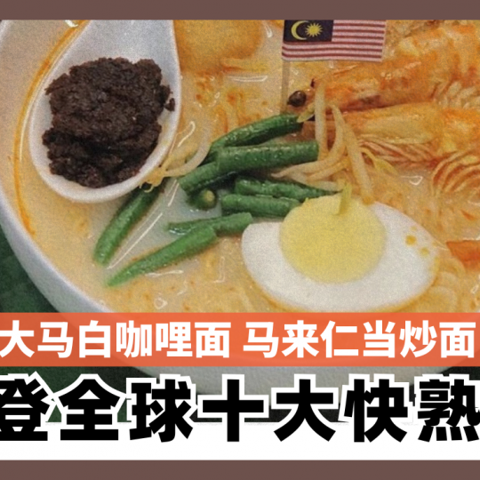 大马白咖哩面 马来仁当炒面 荣登全球十大快熟面