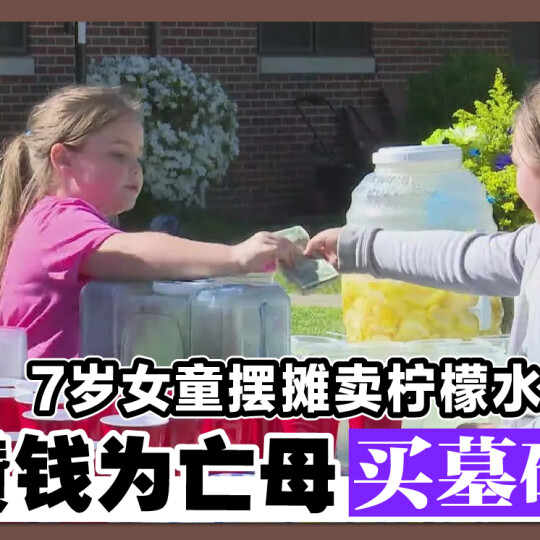 7岁女童摆摊卖柠檬水 攒钱为亡母买墓碑
