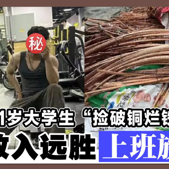 21岁大学生“捡破铜烂铁”　收入远胜上班族
