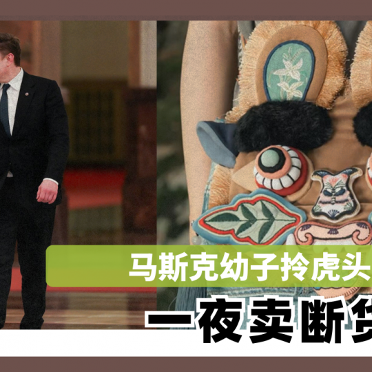 马斯克幼子拎虎头包 一夜卖断货