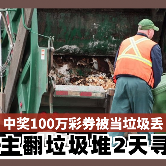中奖100万彩券被当垃圾丢 失主翻垃圾堆2天寻回 